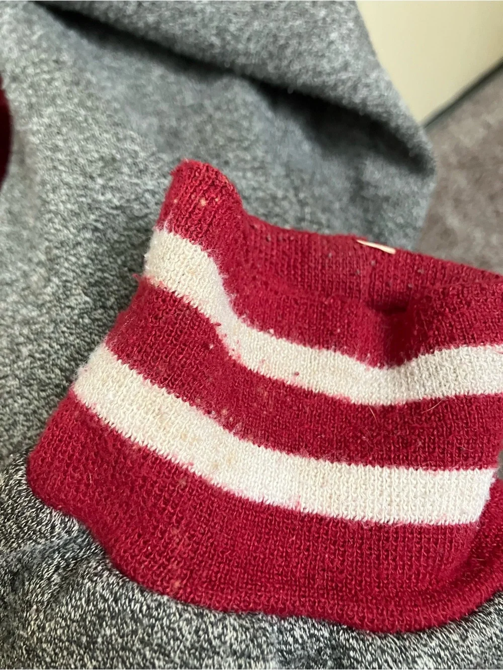 Canada Vintage Red & Gray Hooded Varsity Bomber Jacket